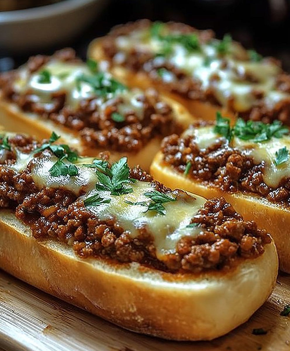 Italian Garlic Bread Sloppy Joes