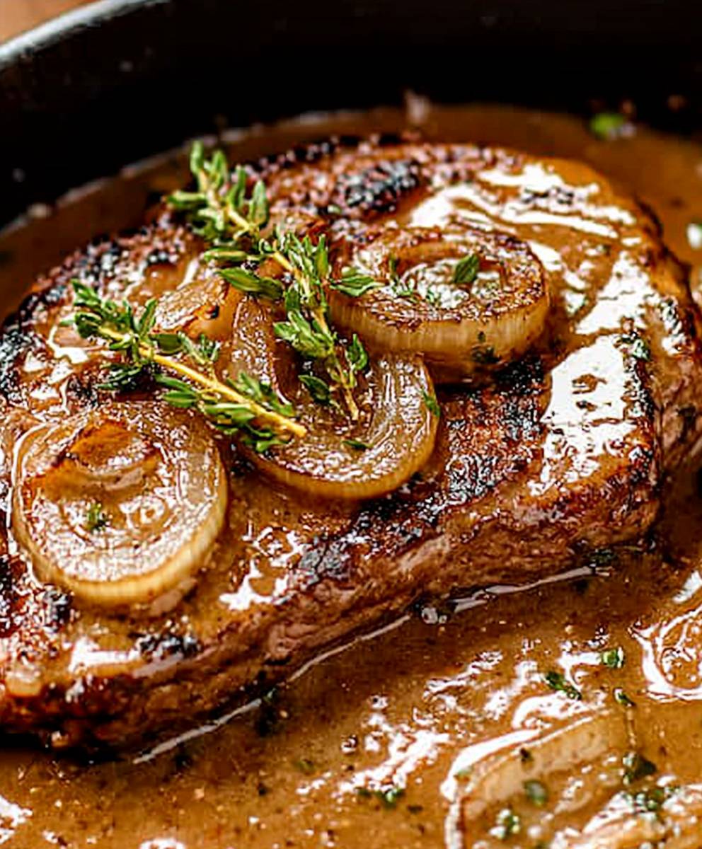 Onion Gravy Smothered Steak