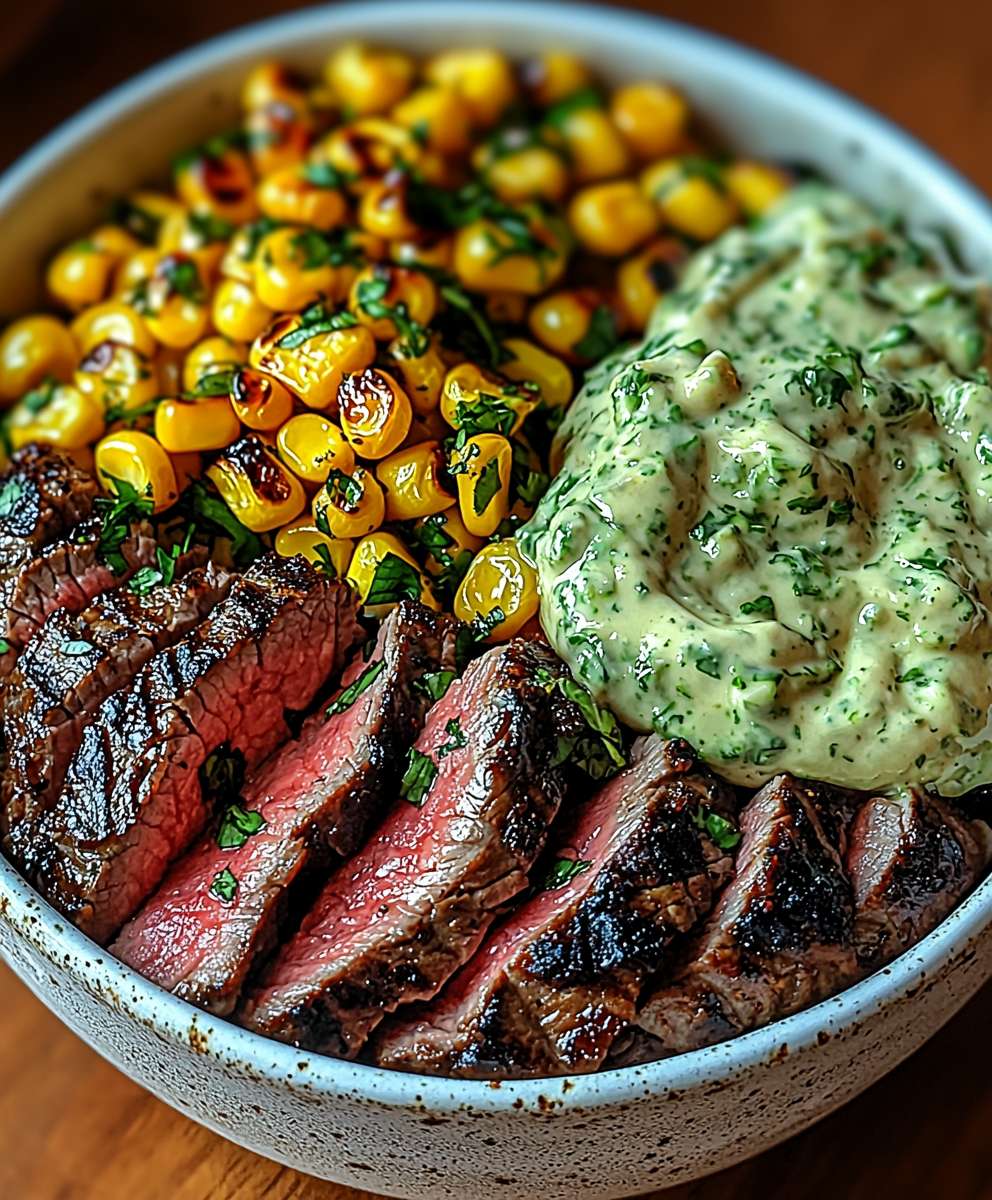 Steak Avocado Corn Bowl