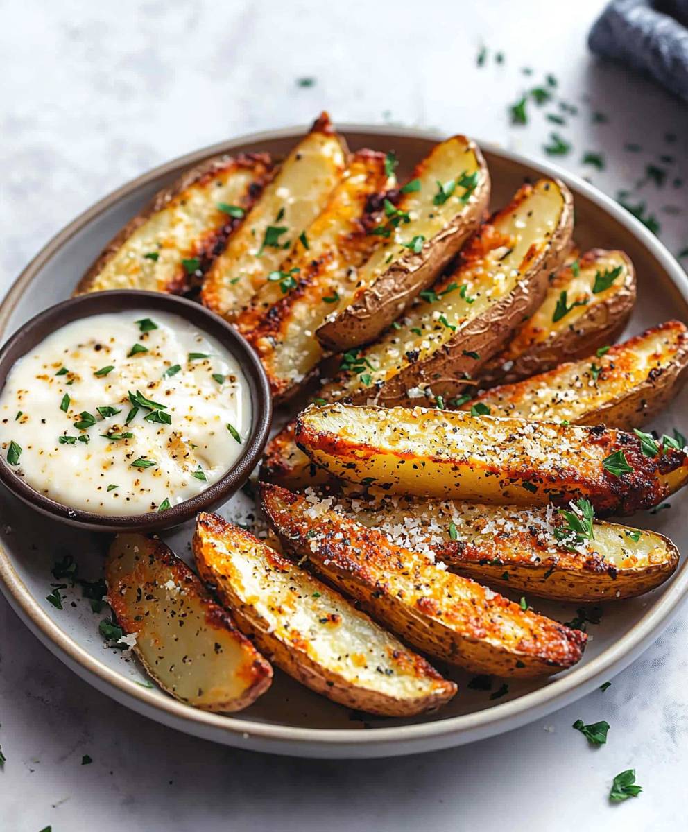 Garlic Parmesan Potato Wedges