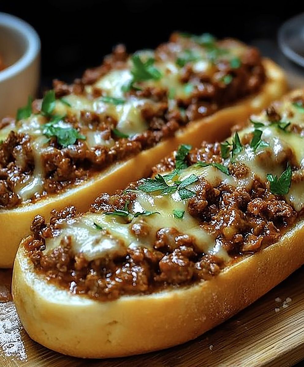 Italian Garlic Bread Sloppy Joes