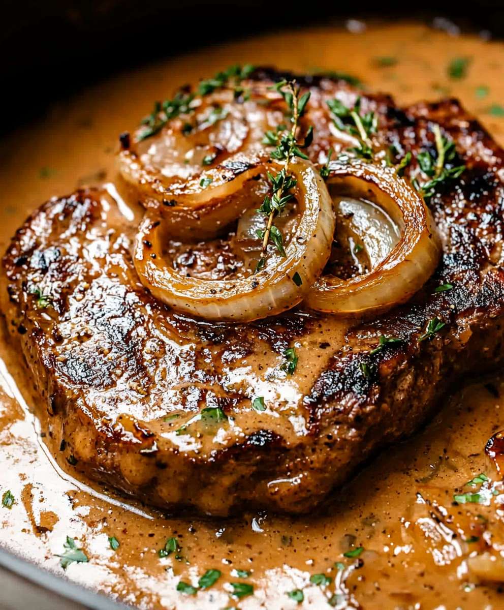 Onion Gravy Smothered Steak