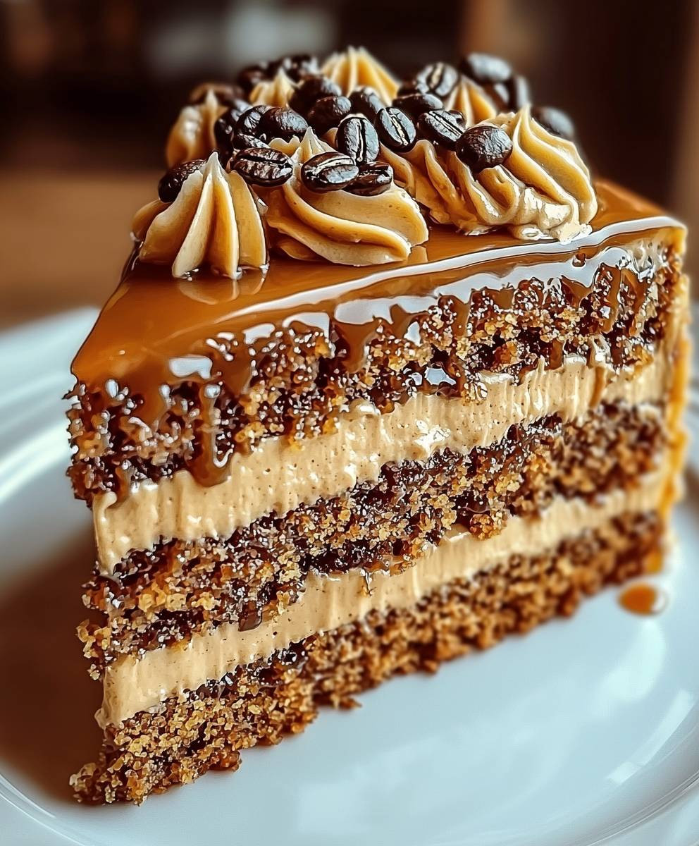 Gooey Coffee Caramel Cake