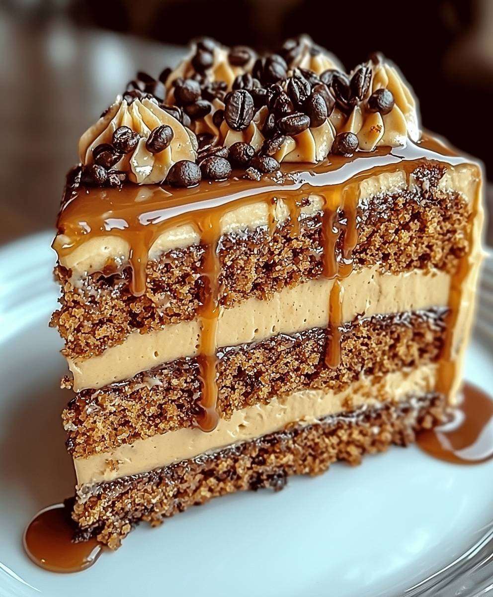 Gooey Coffee Caramel Cake