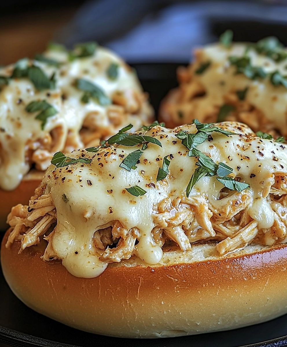 Chicken Alfredo Sloppy Joes