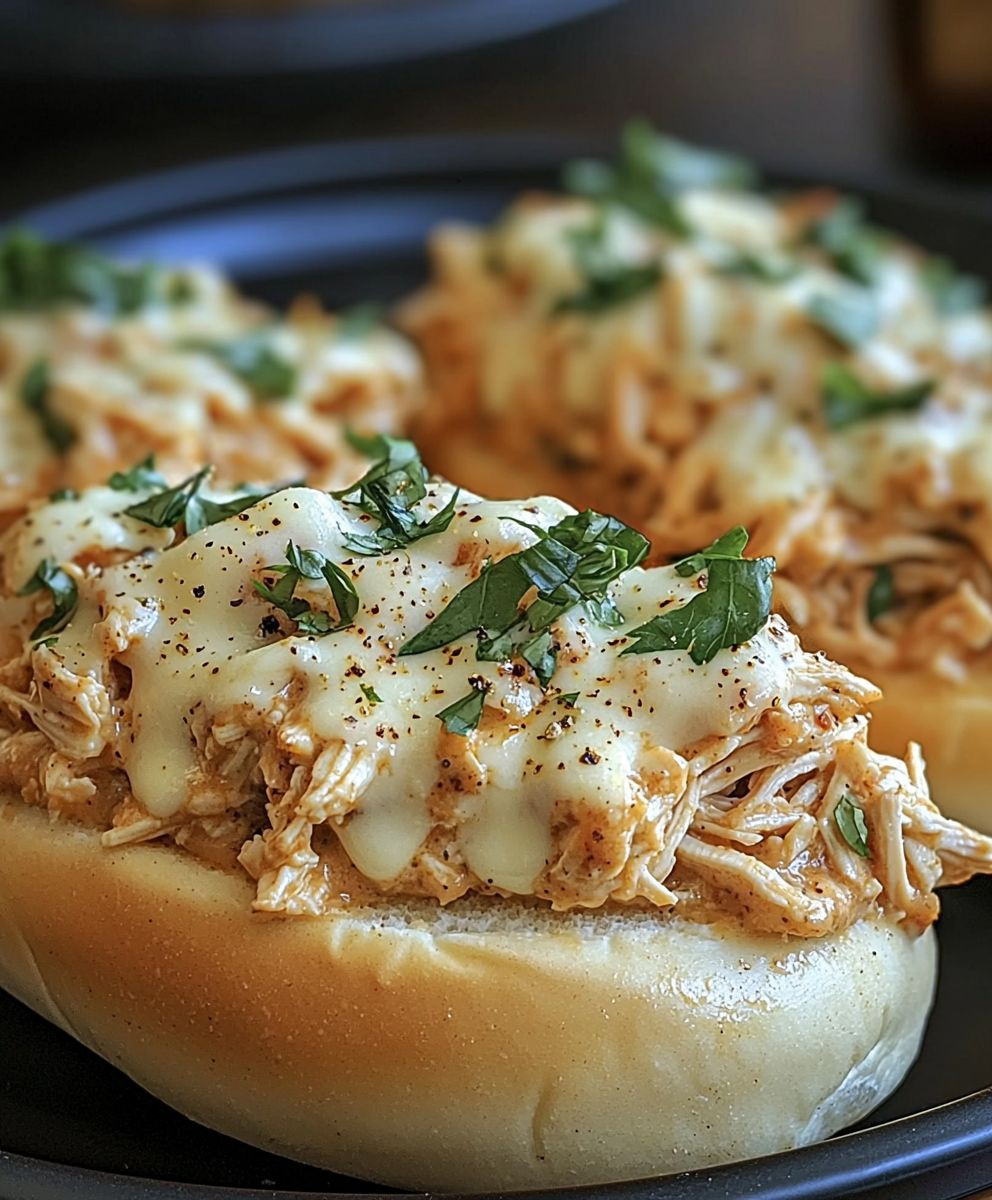 Chicken Alfredo Sloppy Joes