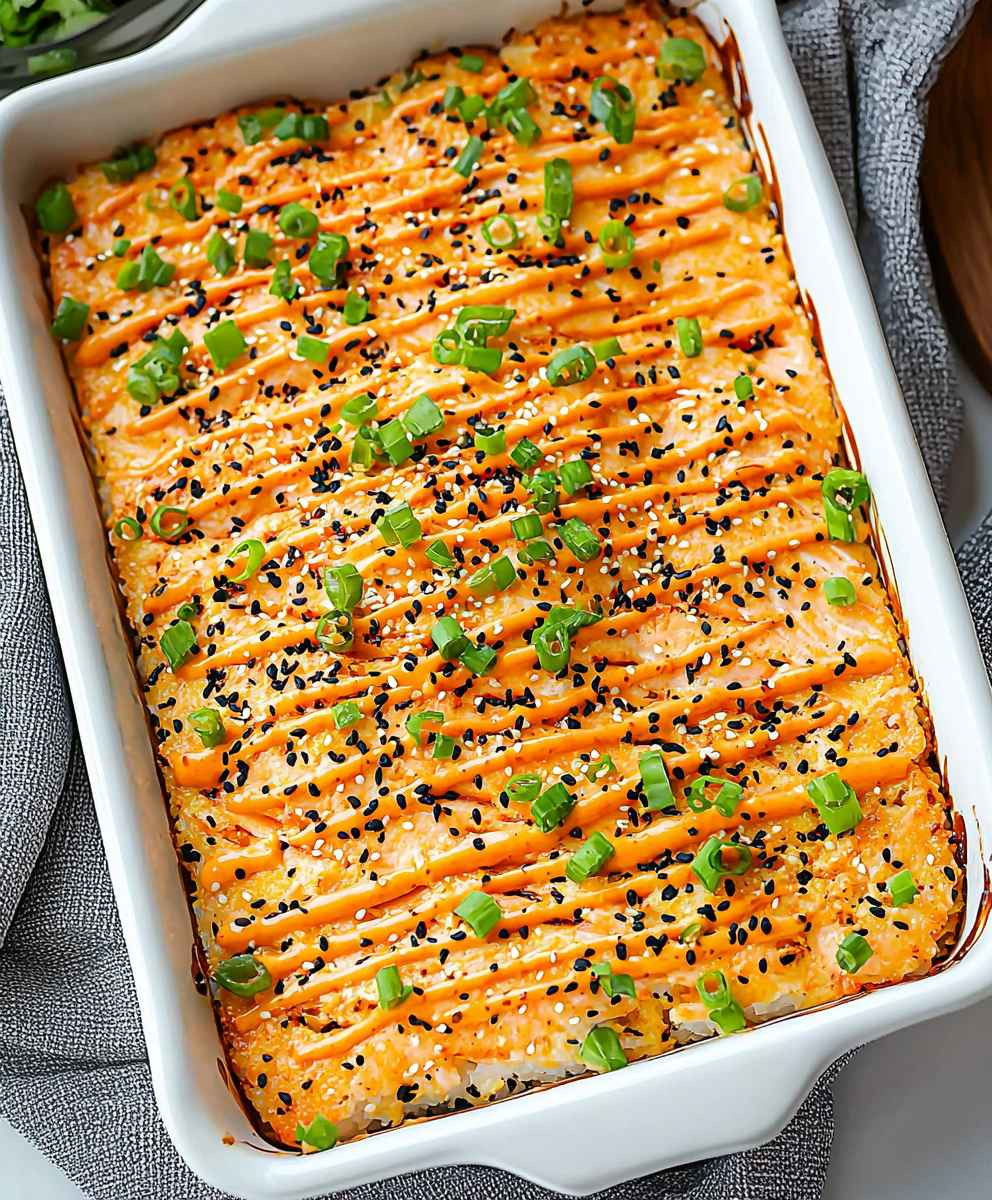 Salmon Sushi Bake Dish