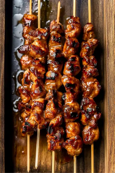 Thai Peanut Chicken Skewers