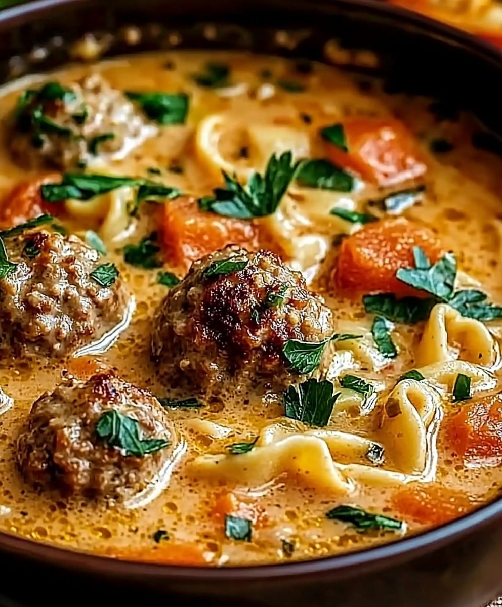 Creamy Italian Meatball Soup