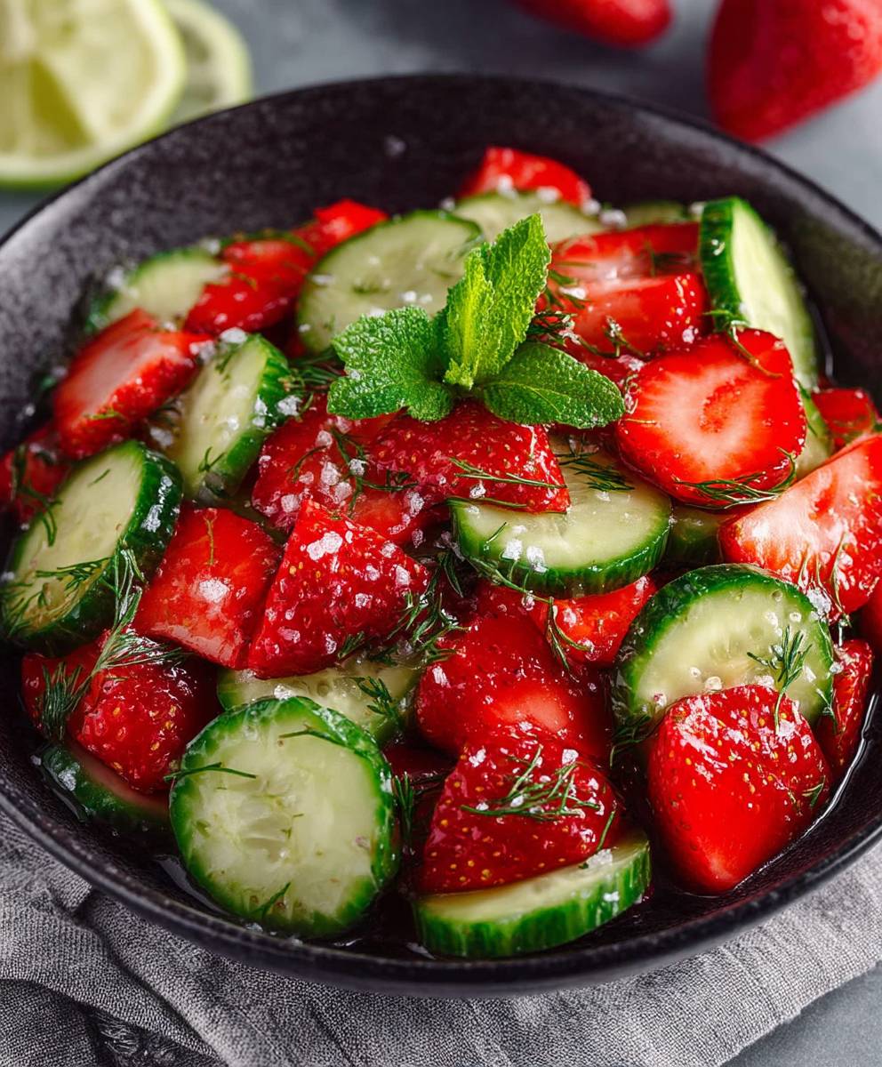 Strawberry cucumber salad