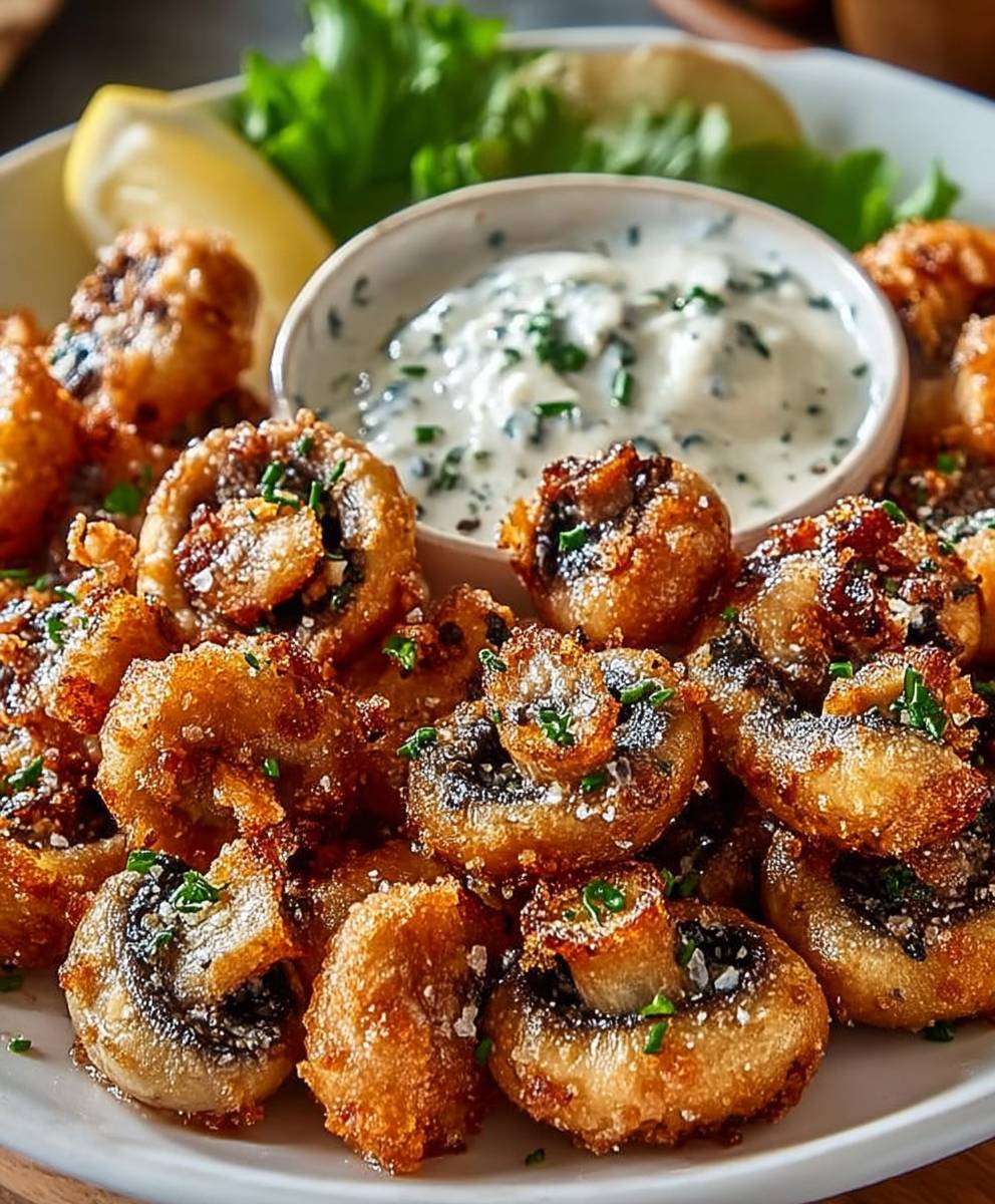 Air Fryer Ranch Mushrooms