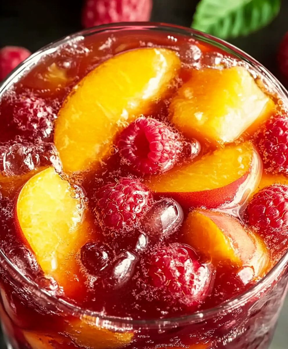 Peach Raspberry Iced Tea