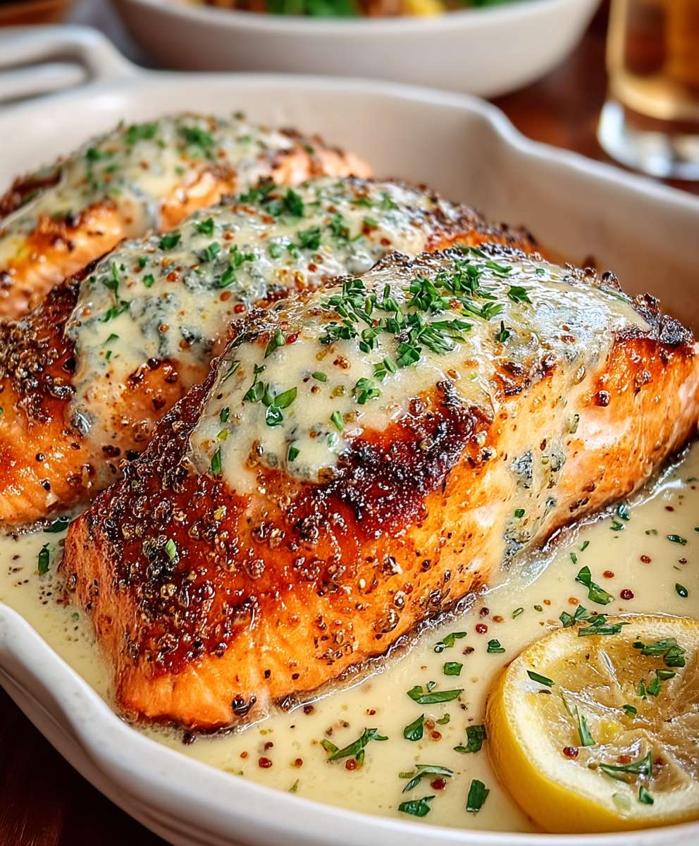 Baked Boursin Salmon