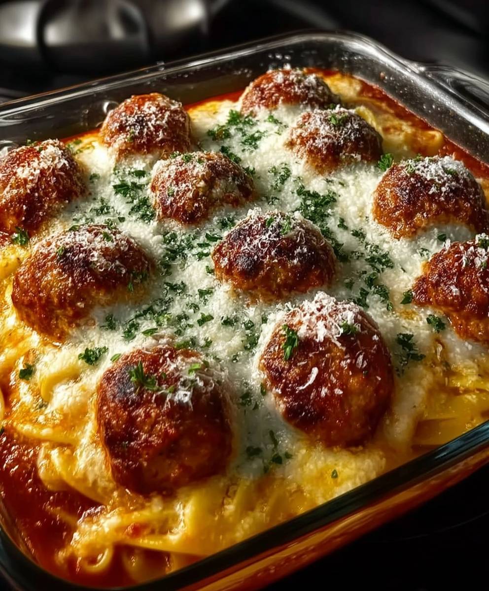 Garlic Butter Meatballs Linguine