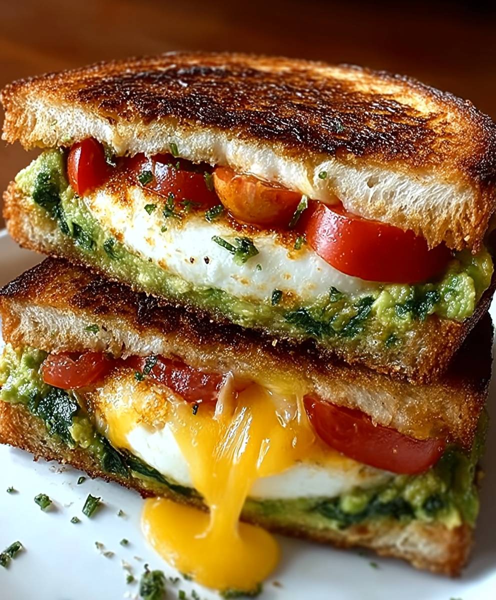 Avocado mozzarella grilled cheese