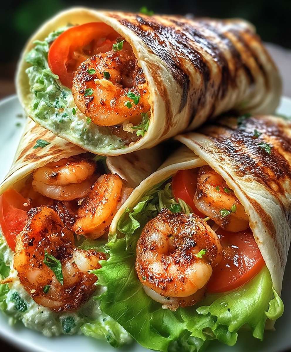 Shrimp Caesar Wraps
