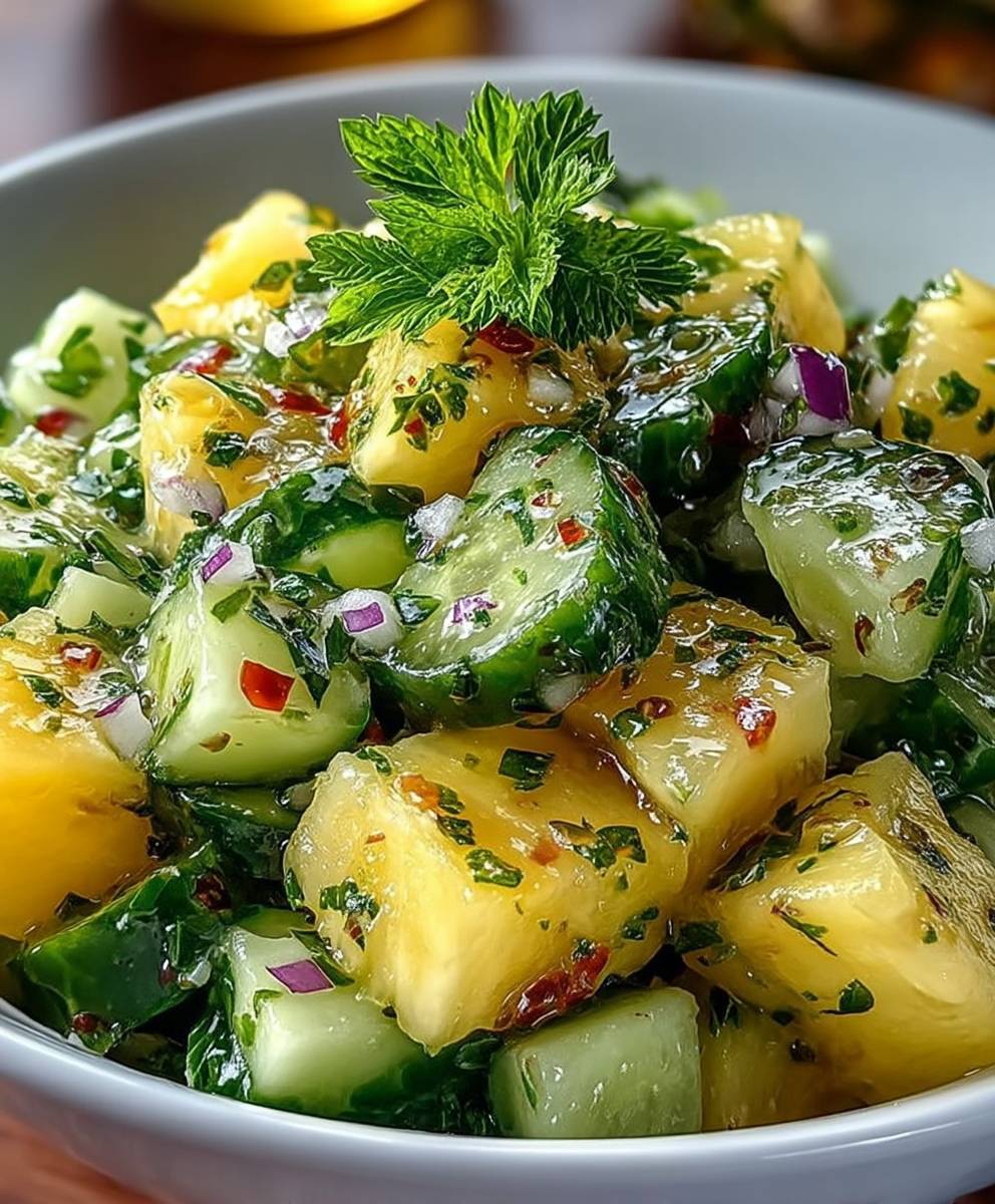 Pineapple cucumber salad