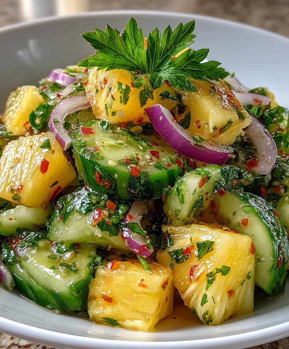 Pineapple cucumber salad