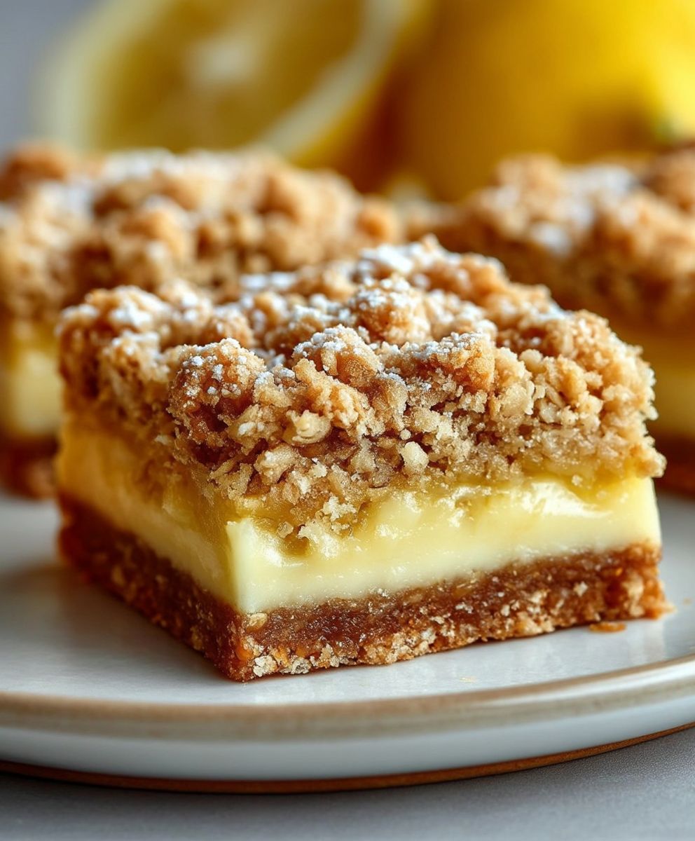 Lemon Oatmeal Crumble Bars