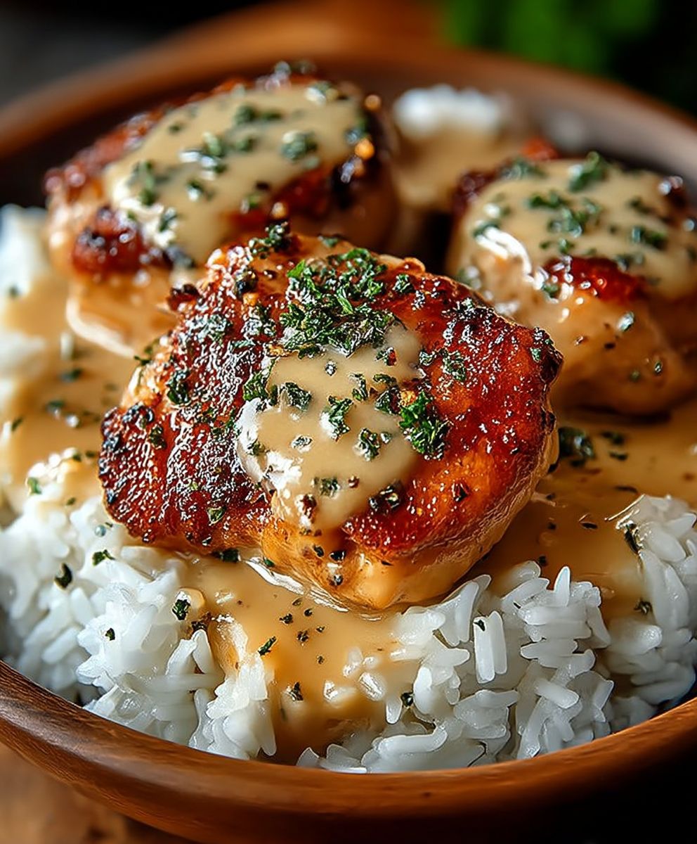 Smothered Chicken and Rice