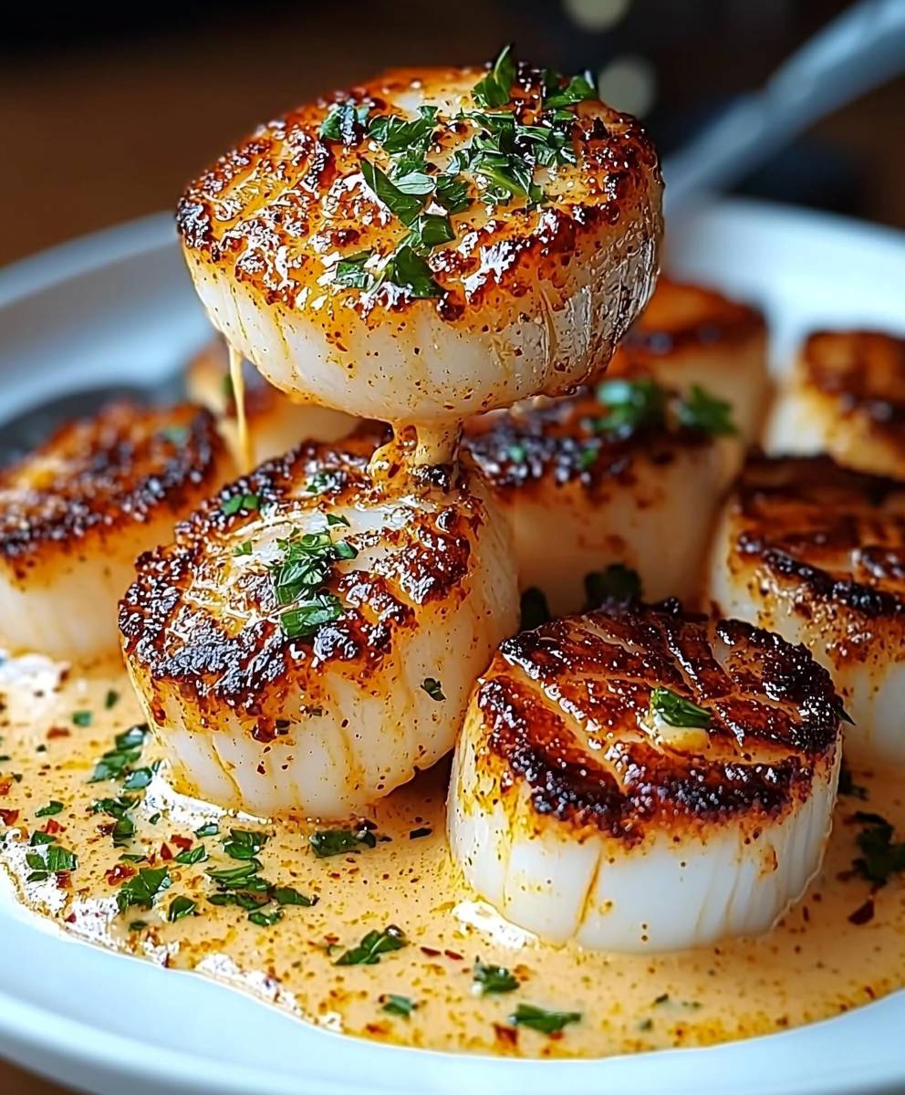 Seared Scallops Cajun Cream Sauce