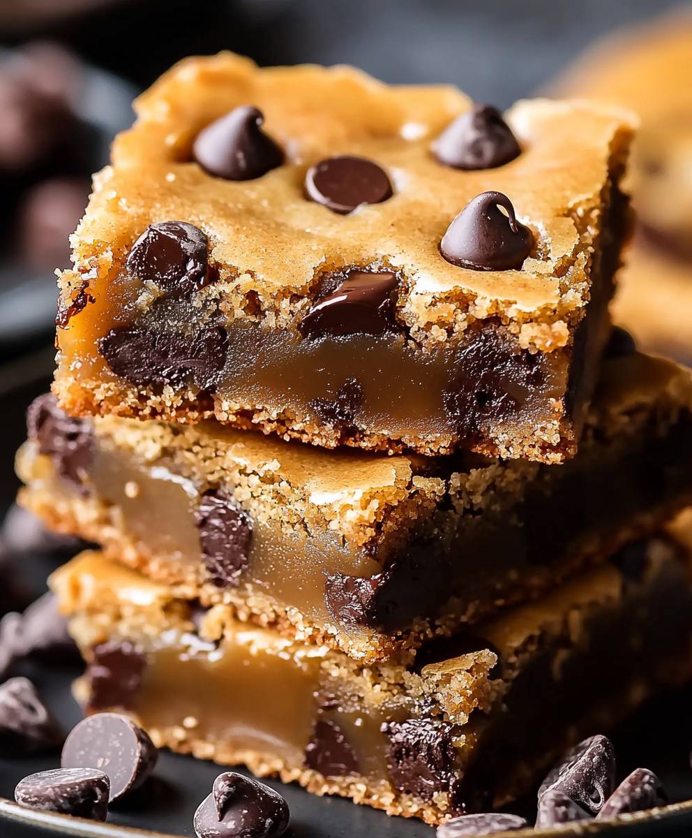 Salted Caramel Chocolate Chip Bars