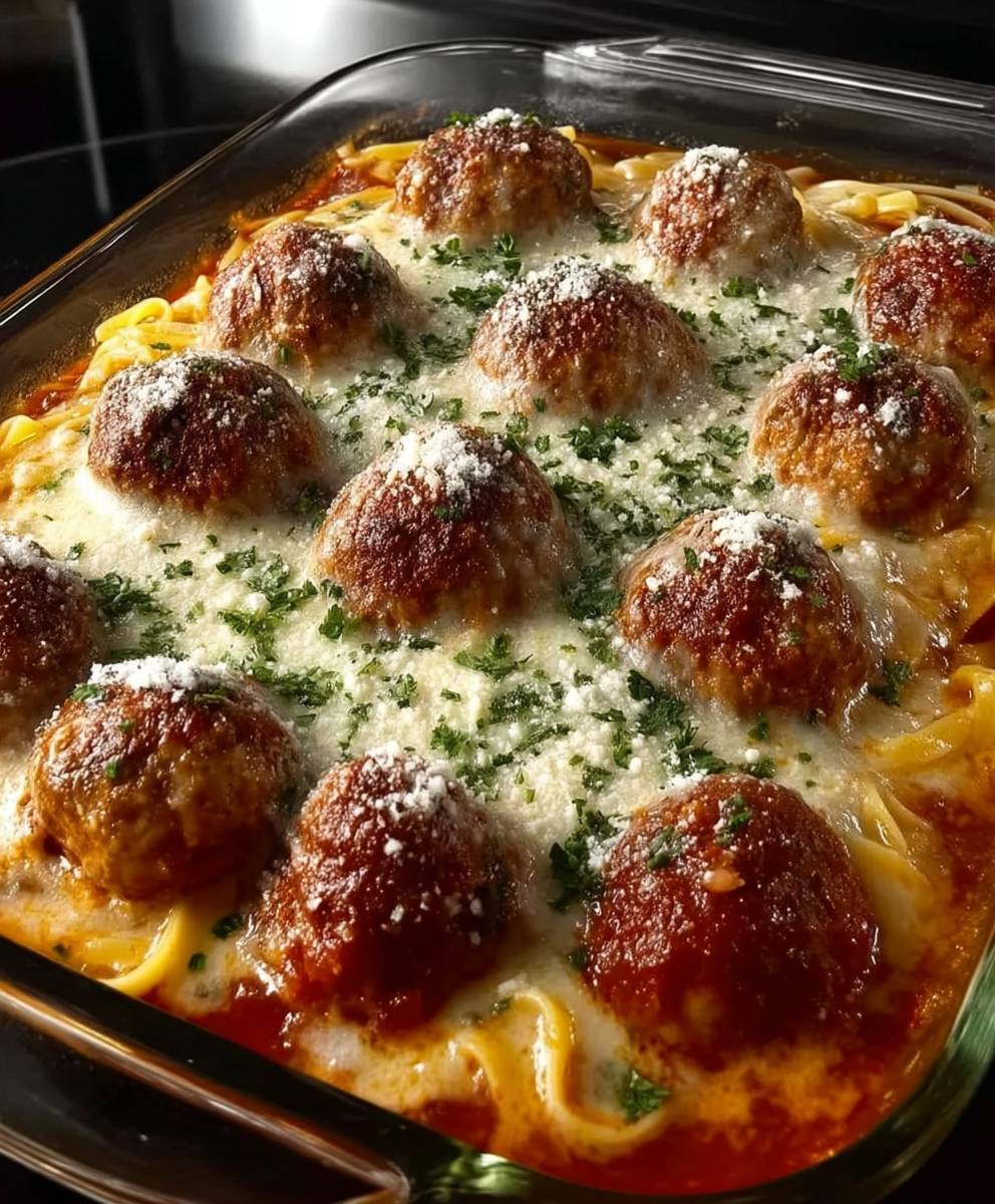 Garlic Butter Meatballs Linguine