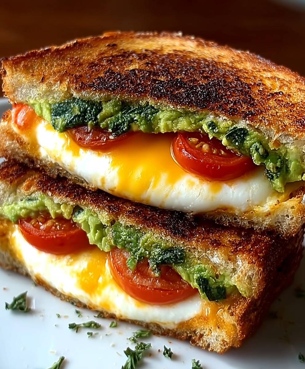 Avocado mozzarella grilled cheese
