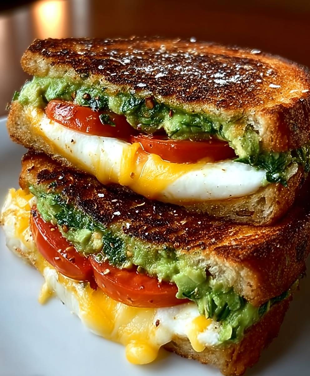 Avocado mozzarella grilled cheese