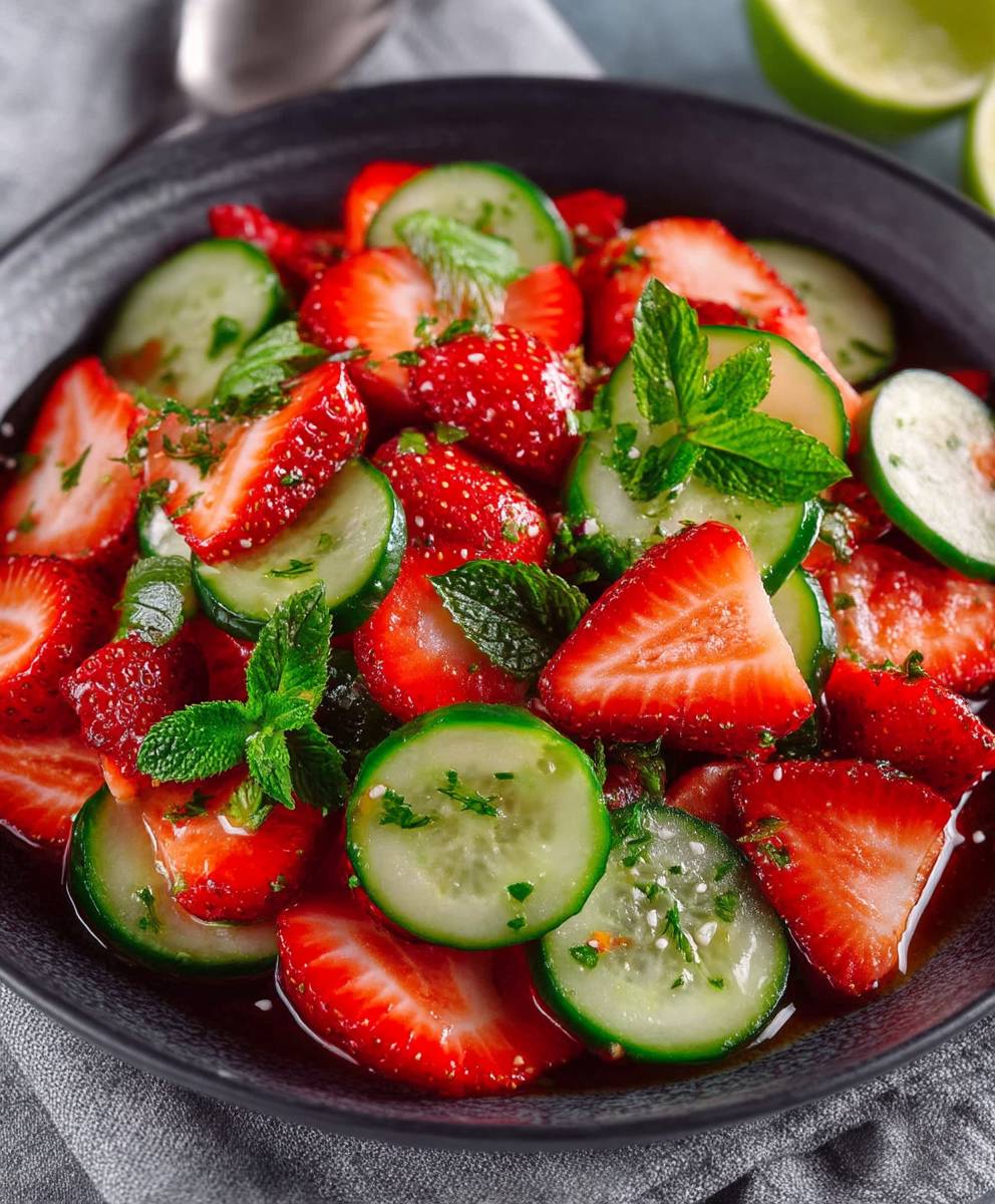 Strawberry cucumber salad
