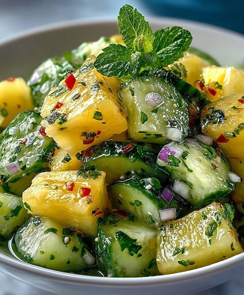 Pineapple cucumber salad