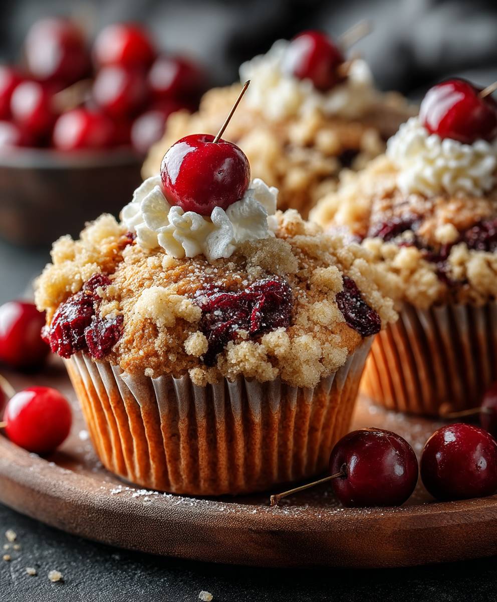 Cherry Cobbler Muffins