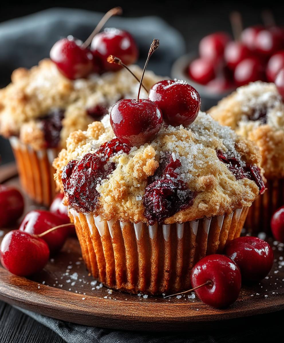 Cherry Cobbler Muffins