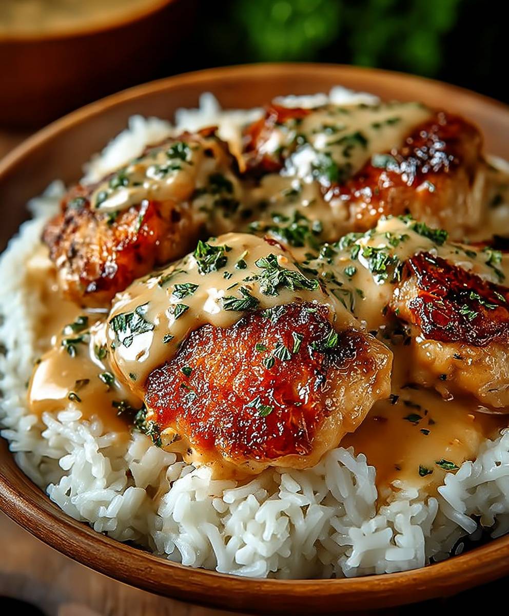 Smothered Chicken and Rice