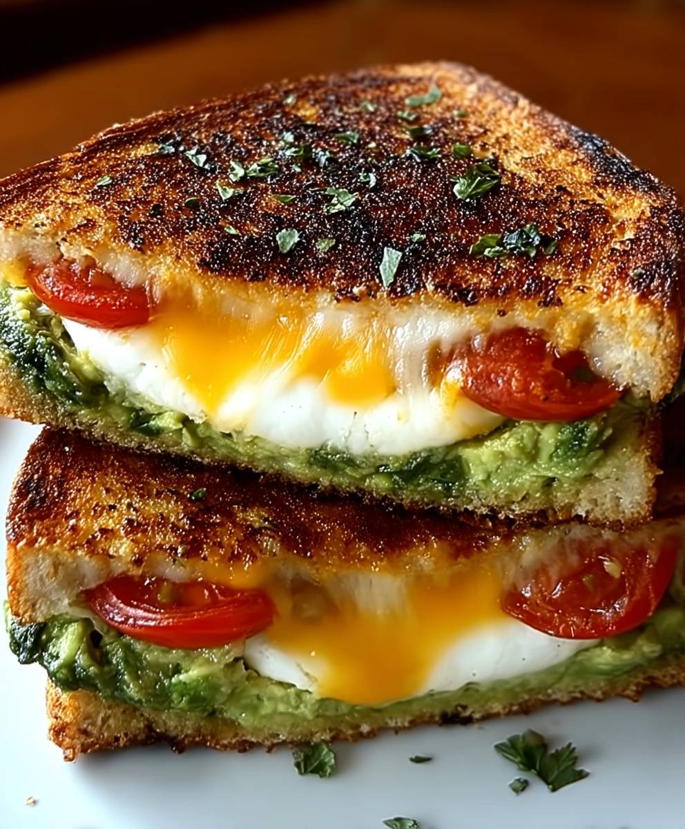 Avocado mozzarella grilled cheese