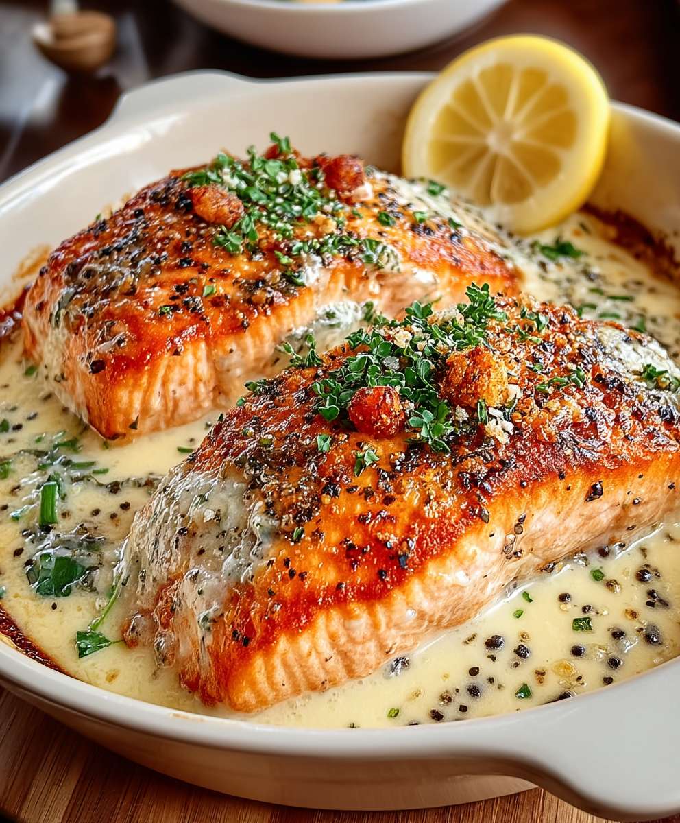Baked Boursin Salmon