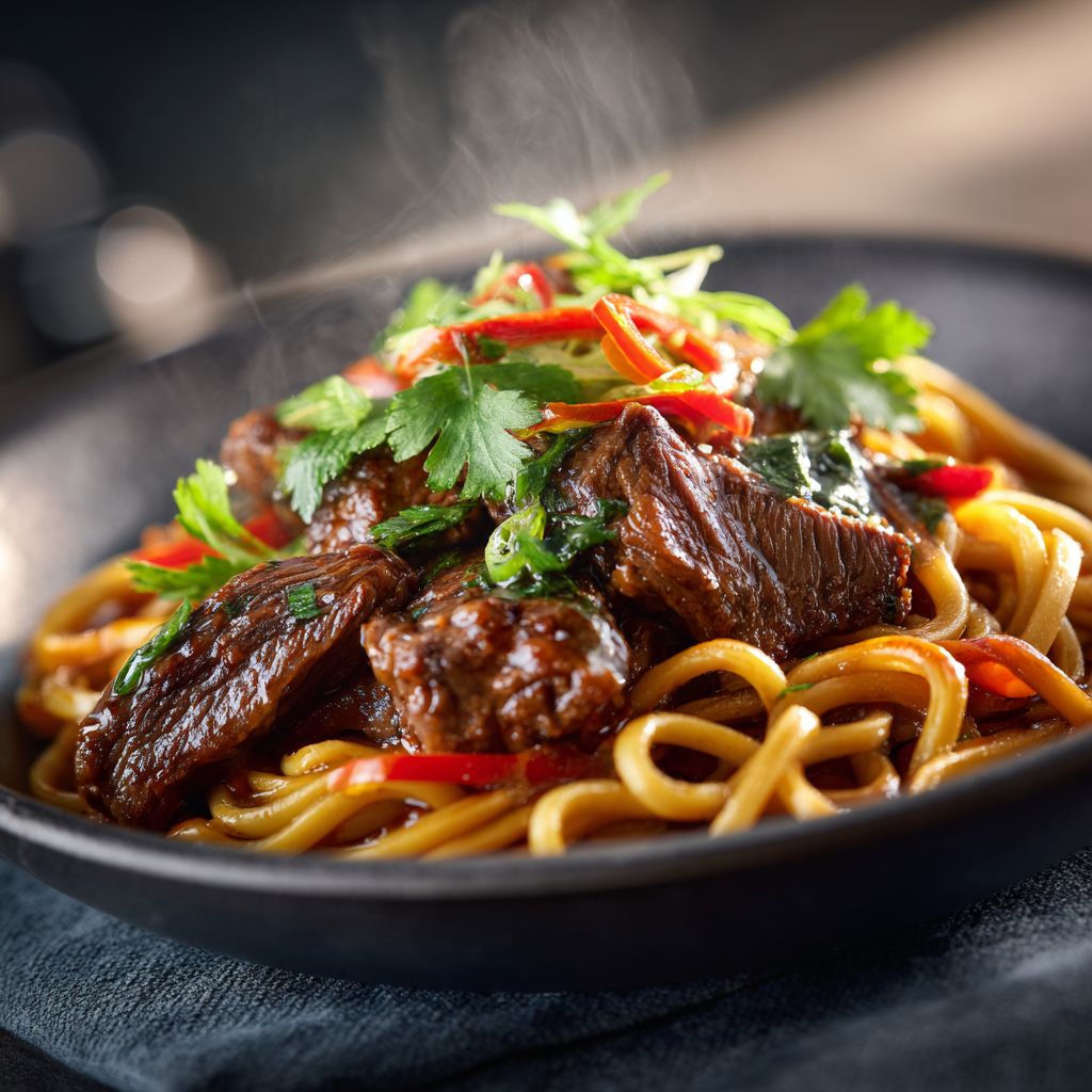 Sticky Beef Noodles