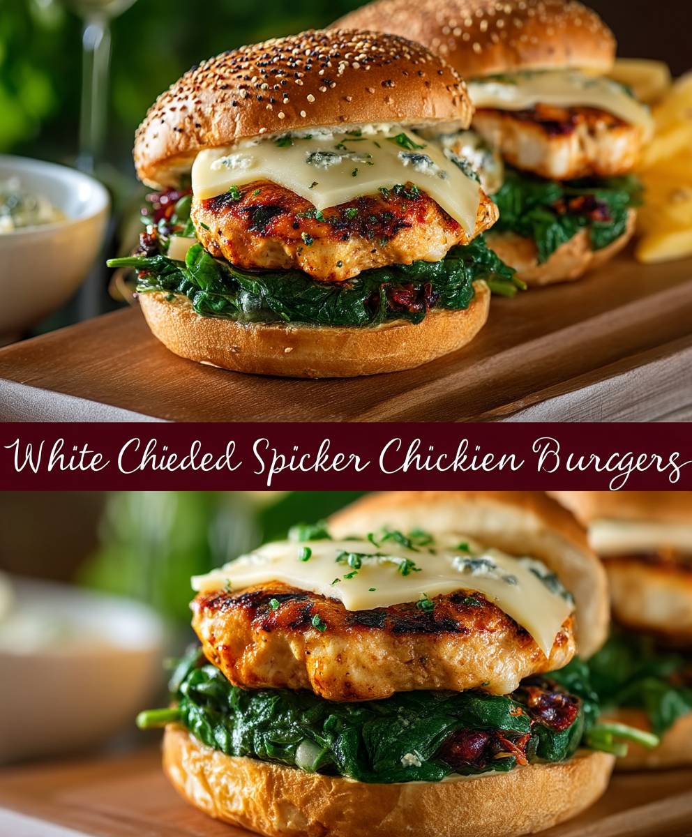 Spinach chicken burgers