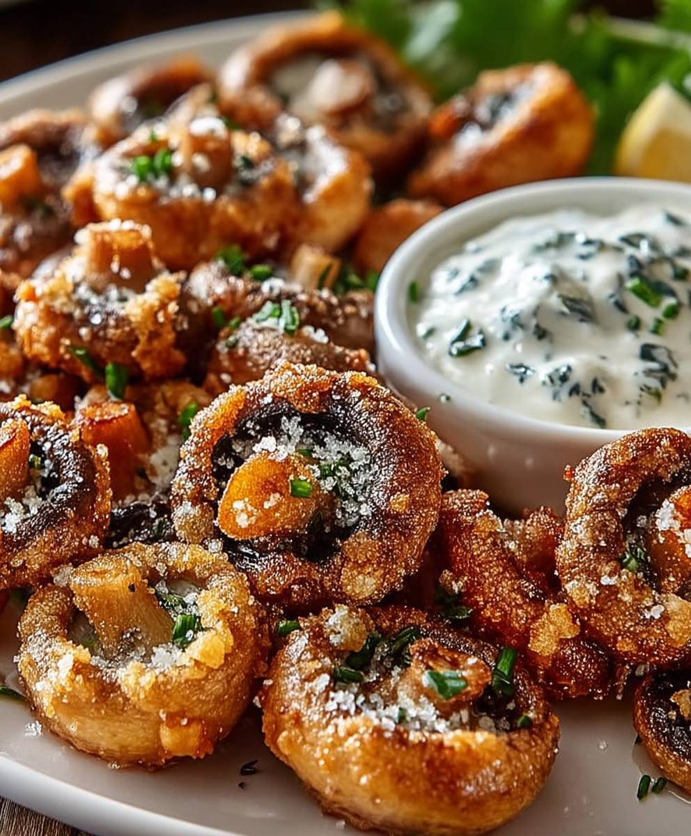 Air Fryer Ranch Mushrooms