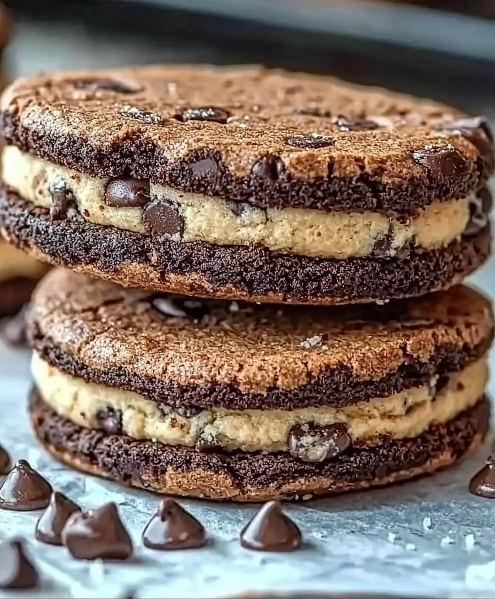 Brownie Cookie Dough Sandwich