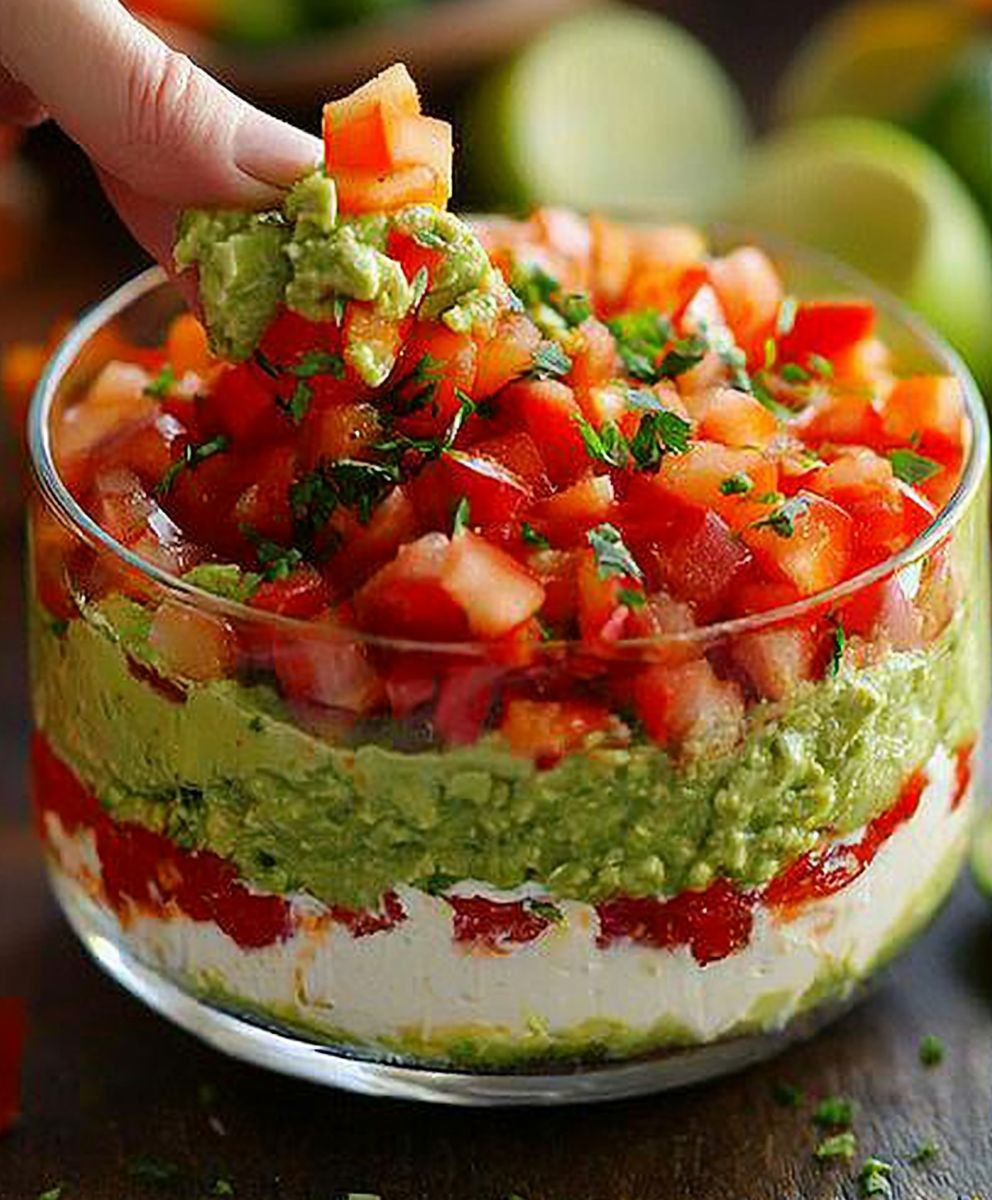 Triple Layer Guacamole Dip