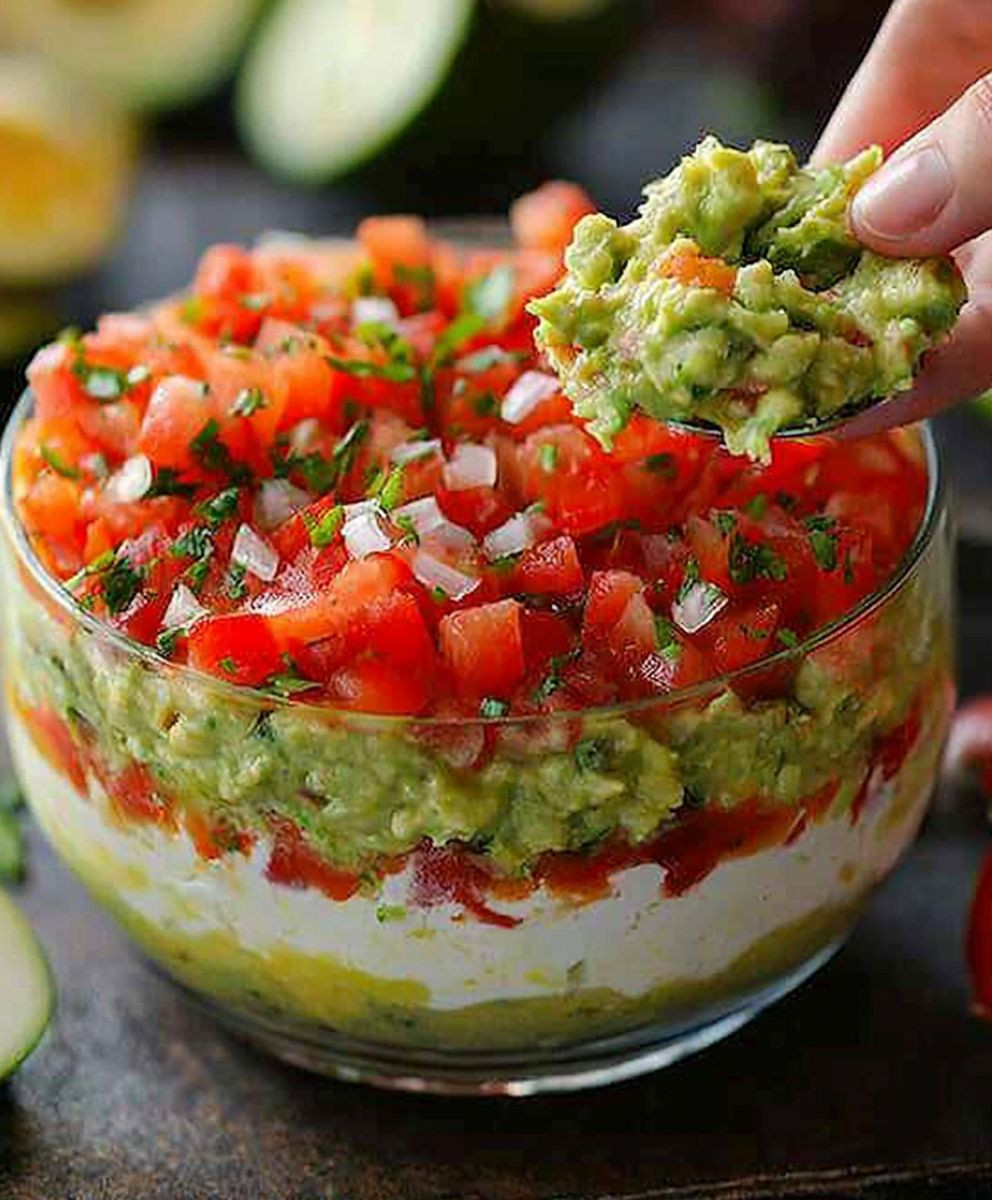 Triple Layer Guacamole Dip