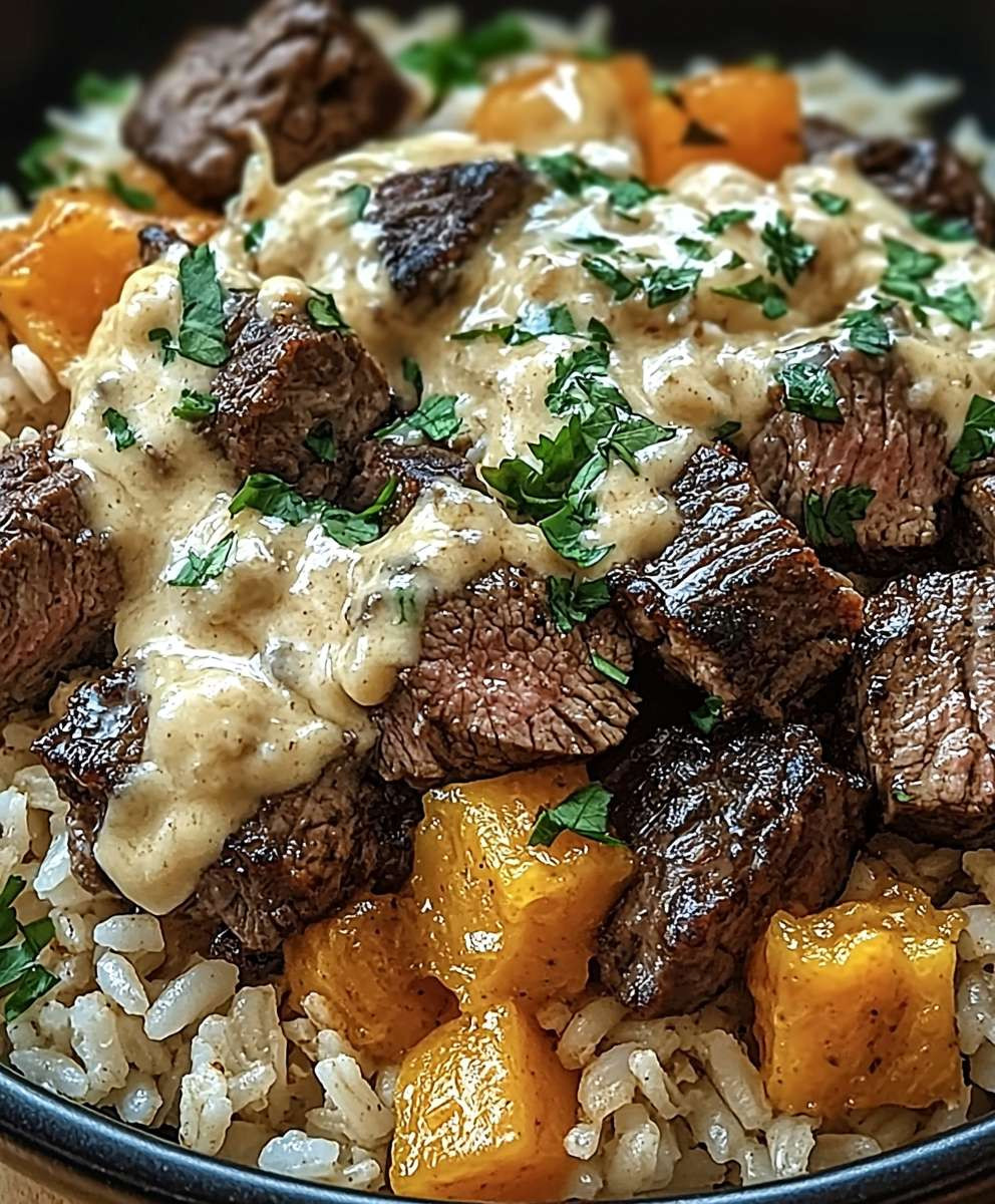 Steak Queso Rice