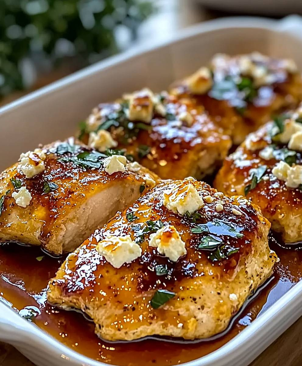 Hot Honey Feta Chicken Dish
