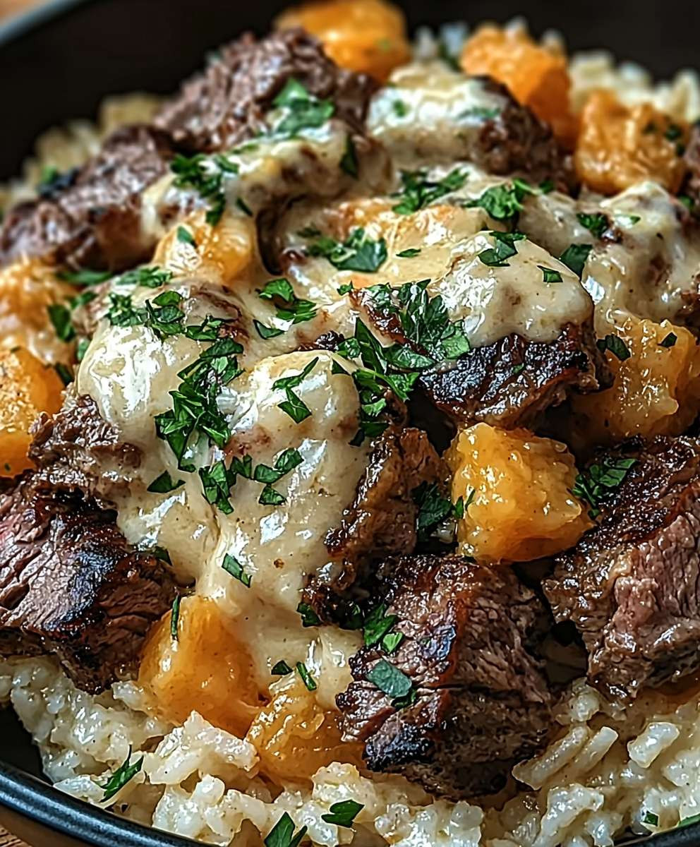 Steak Queso Rice