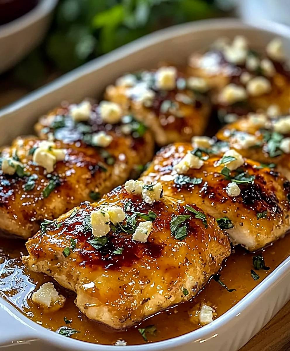 Hot Honey Feta Chicken Dish