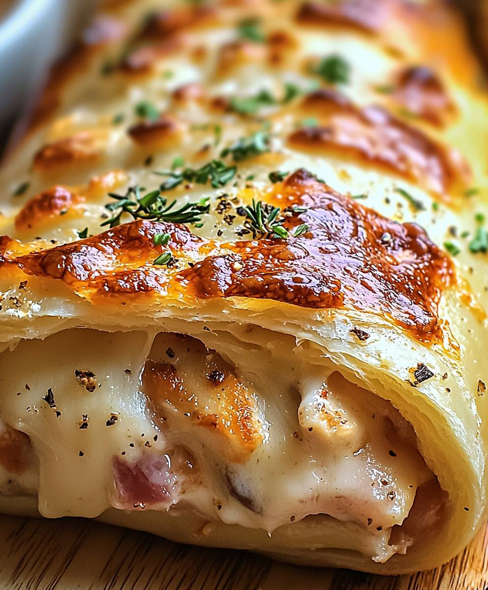 Chicken Cordon Bleu Stromboli