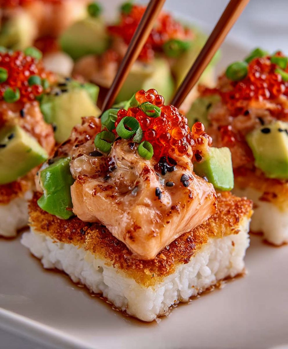 Salmon crispy rice