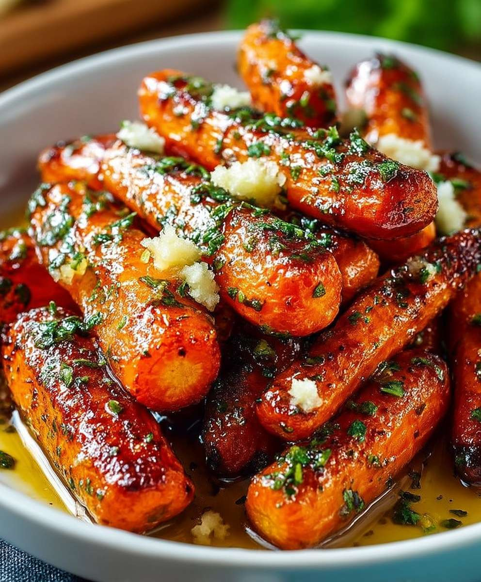 Honey Garlic Roasted Carrots