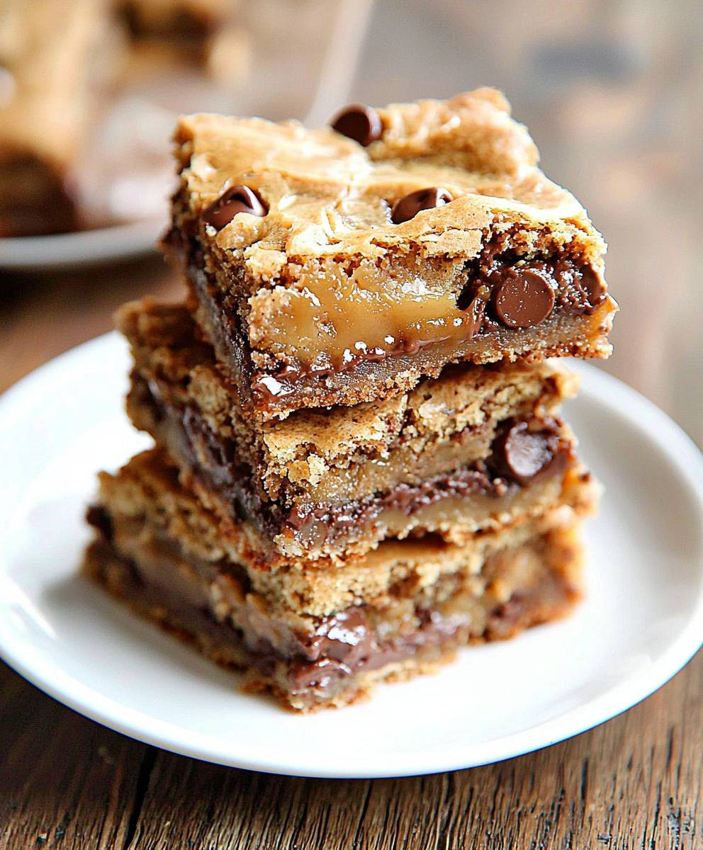 Salted Caramel Chocolate Chip Bars